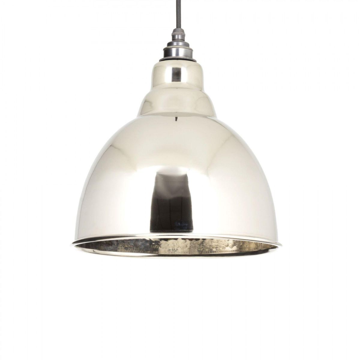 Hammered Nickel Bowl-Style Interior Hanging Light