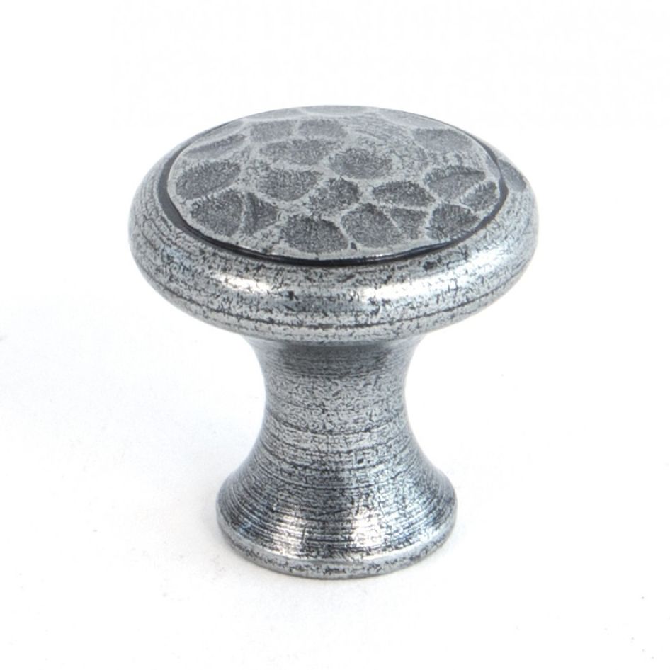 Hammered Pewter Small Cabinet Knob 