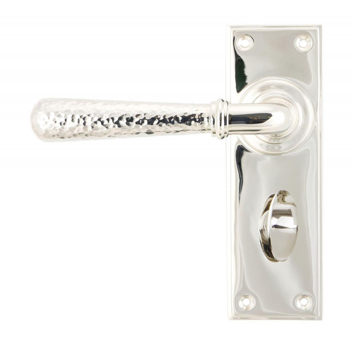 Hammered Polished Nickel Lever Bathroom Door Handle Hammered Polished Nickel Lever Bathroom Door Handle