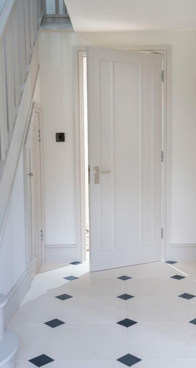 Hammered Polished Nickel Lever Bathroom Door Handle in Situ Hammered Polished Nickel Lever Bathroom Door Handle in Situ