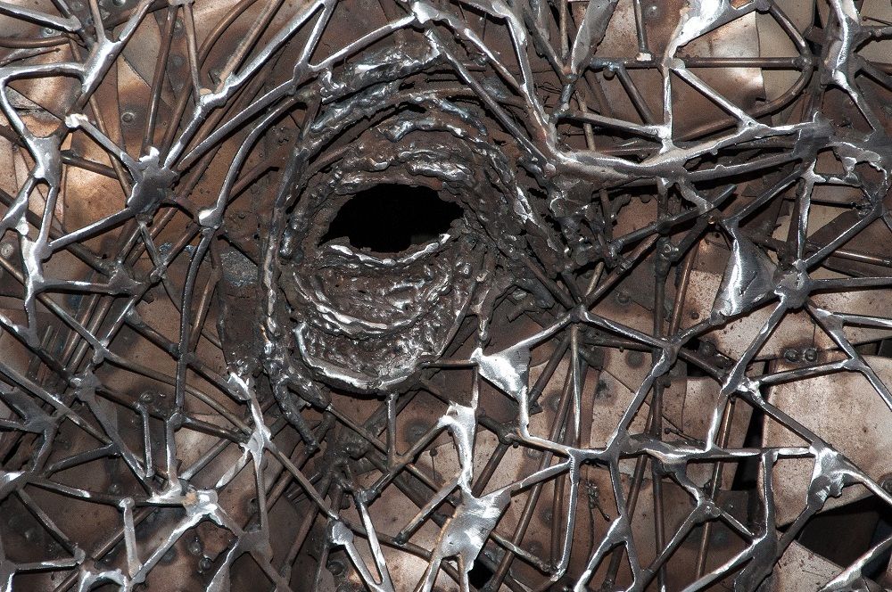 "Emanti" Hand Sculpted Elephant Head with Stainless Steel Tusks