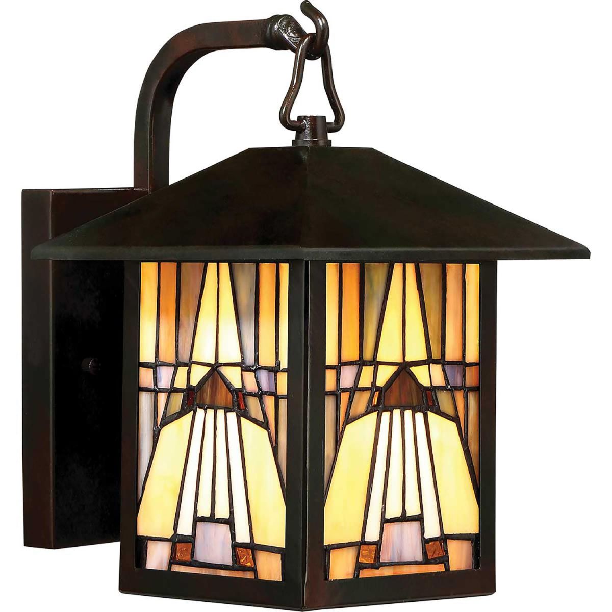 Handcrafted "Stained Glass" Top Fix Wall Light - 28cm