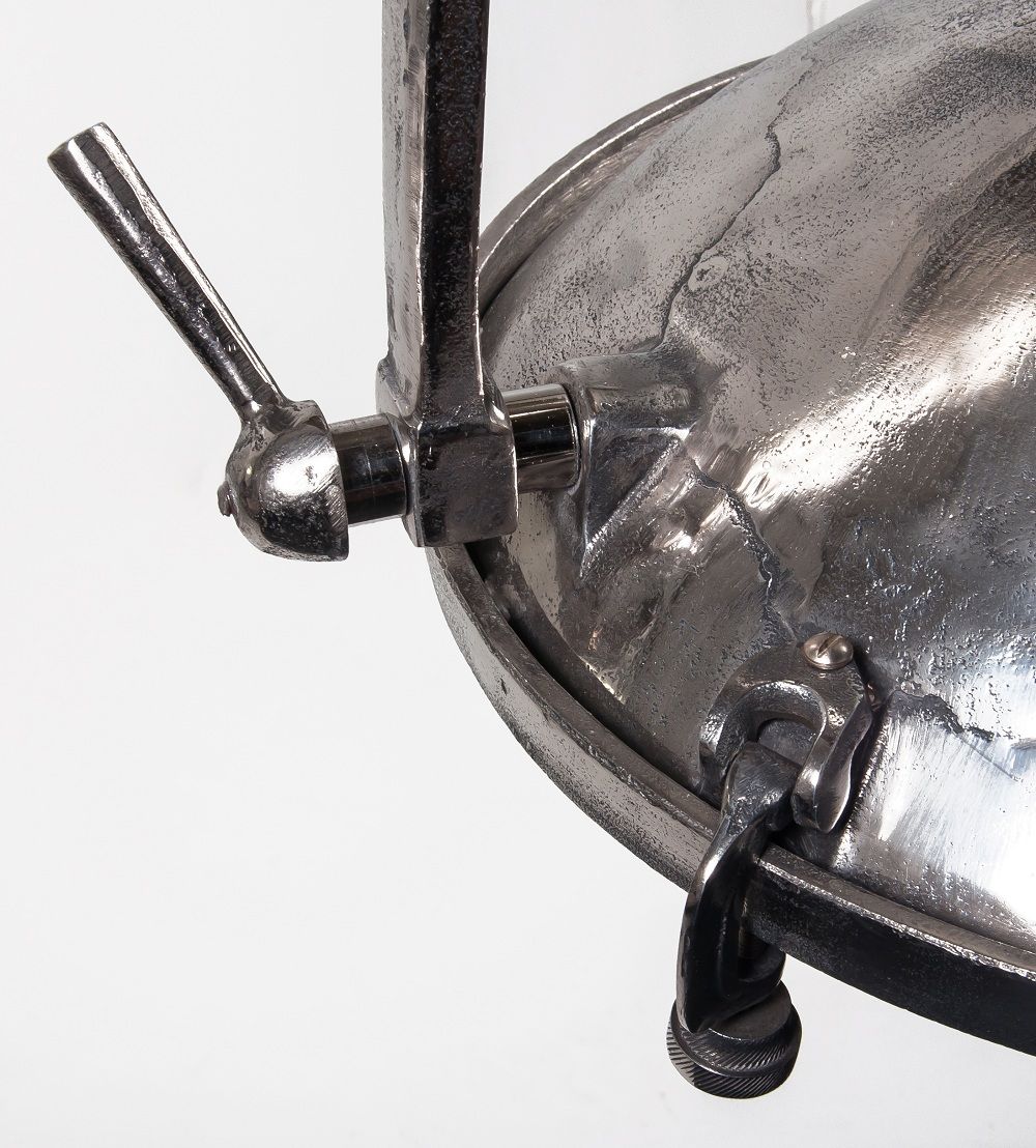 Large Silver Hanging Spotlight