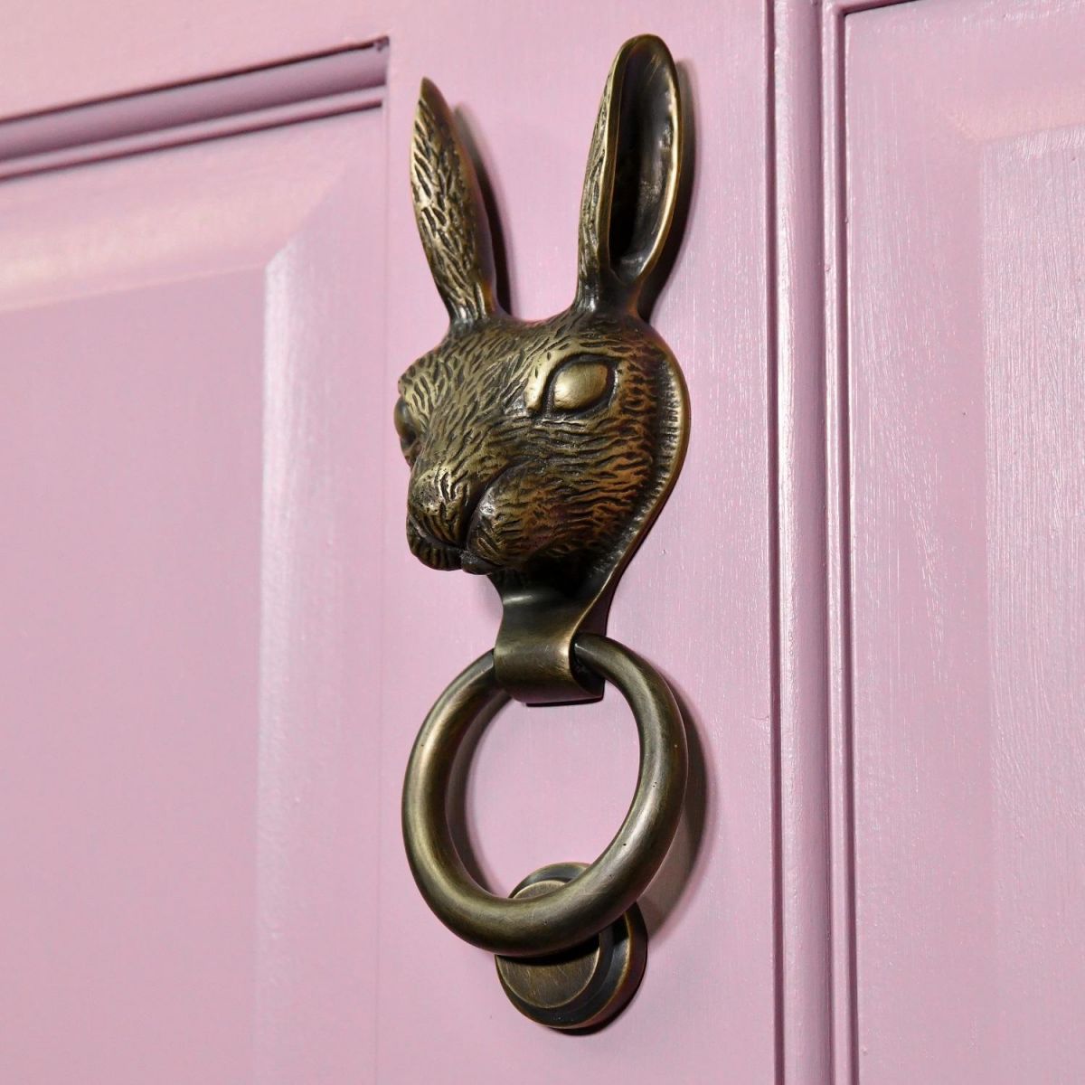 Antique Brass Rabbit Door Knocker 