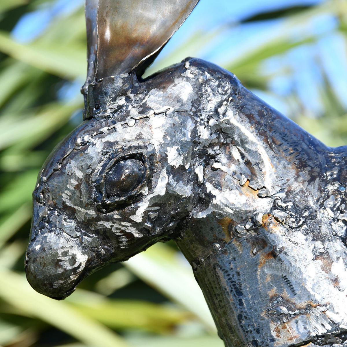 View of the side of the Hare Sculpture"s Head