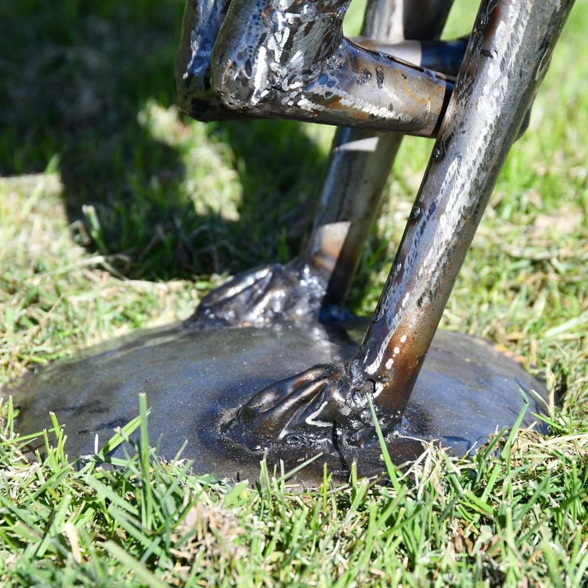 Close-up of the Base of the Hare Sculpture