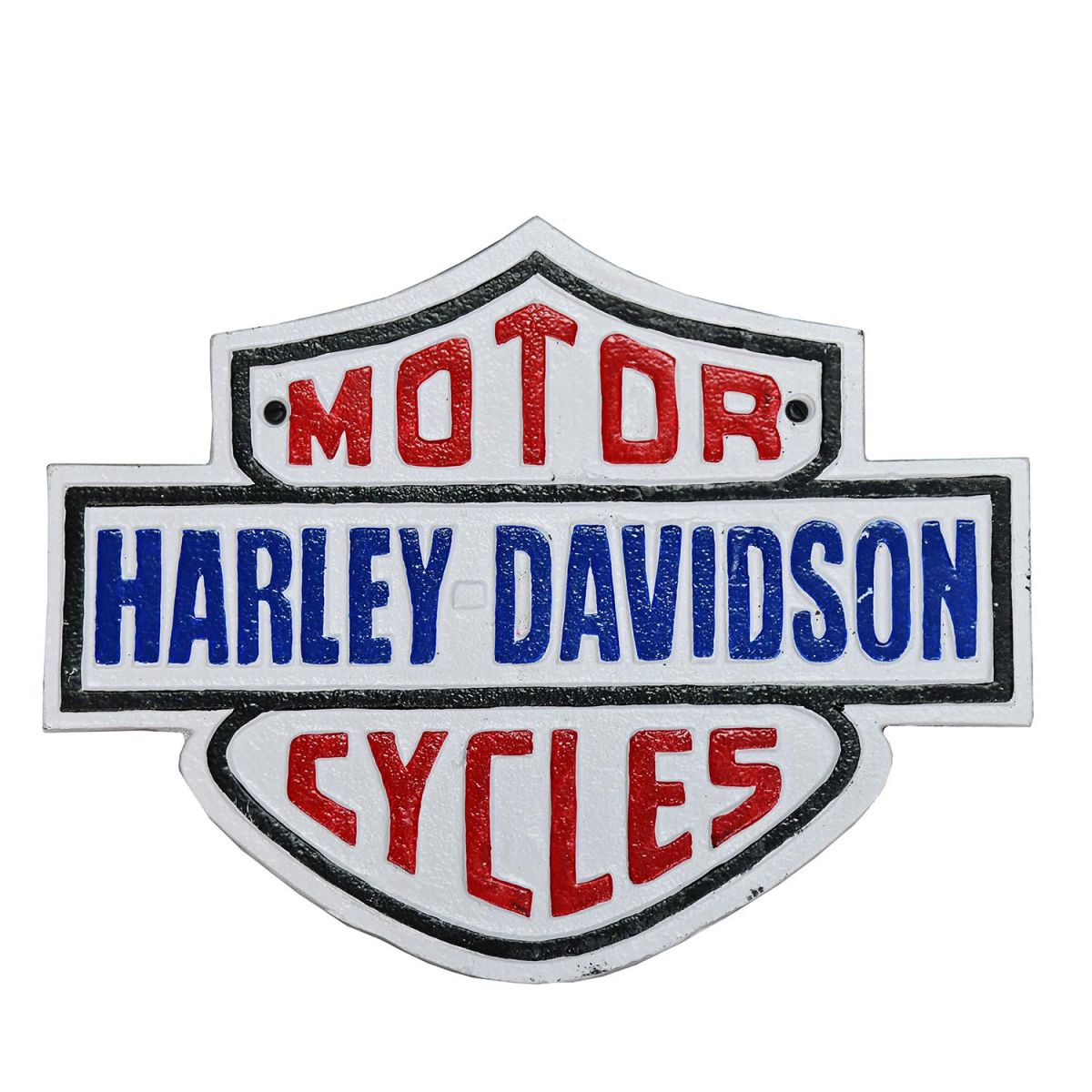 "Harley Davidson" Cycles Cast Automobilia Reproduction Sign Finished in a Hand Pained Finish