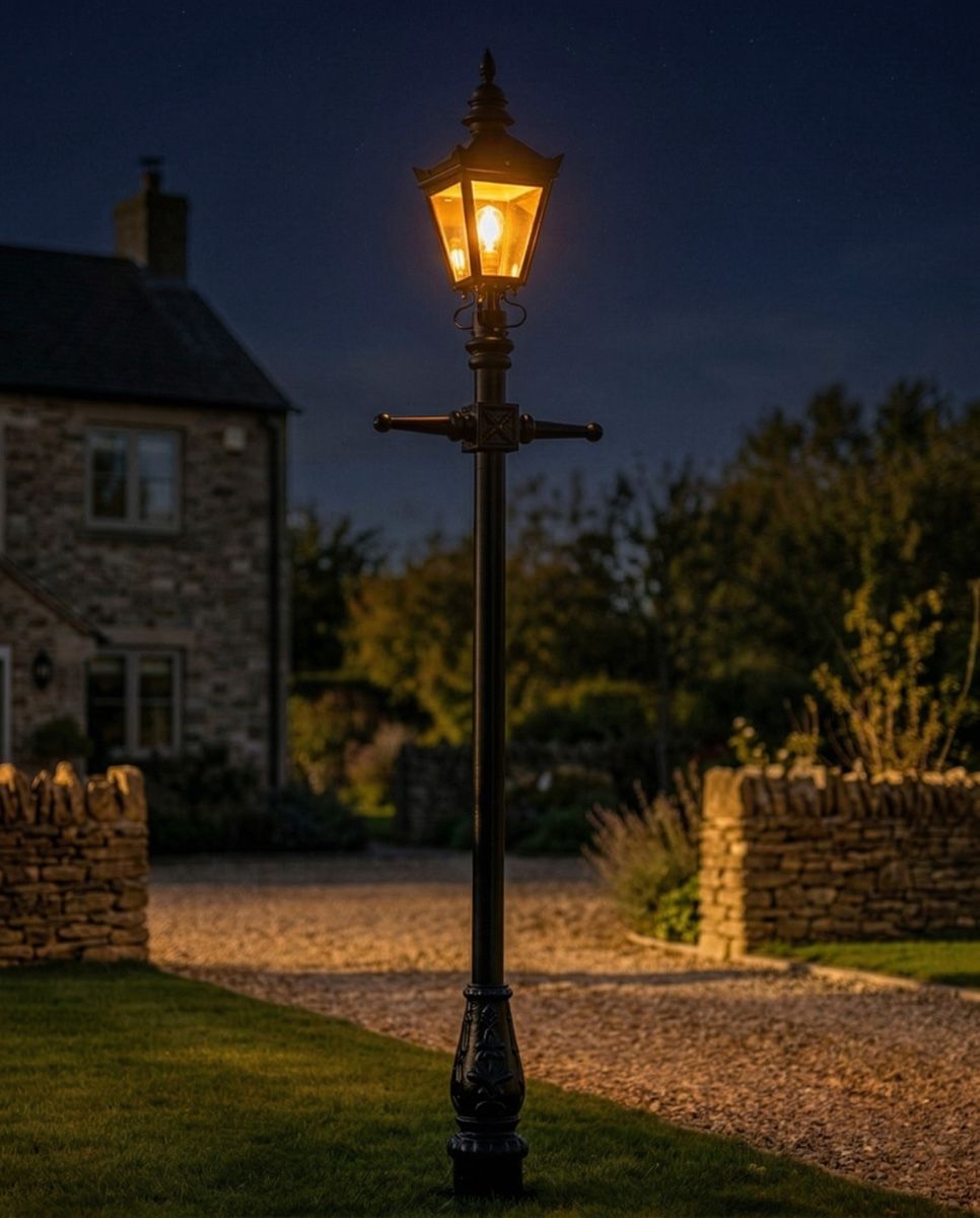 Harrogate Garden Lamp Post - 2.2m - Best Seller digital illustration night new