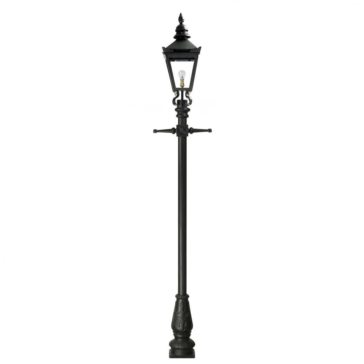 Black Harrogate lamp post set 2.2m
