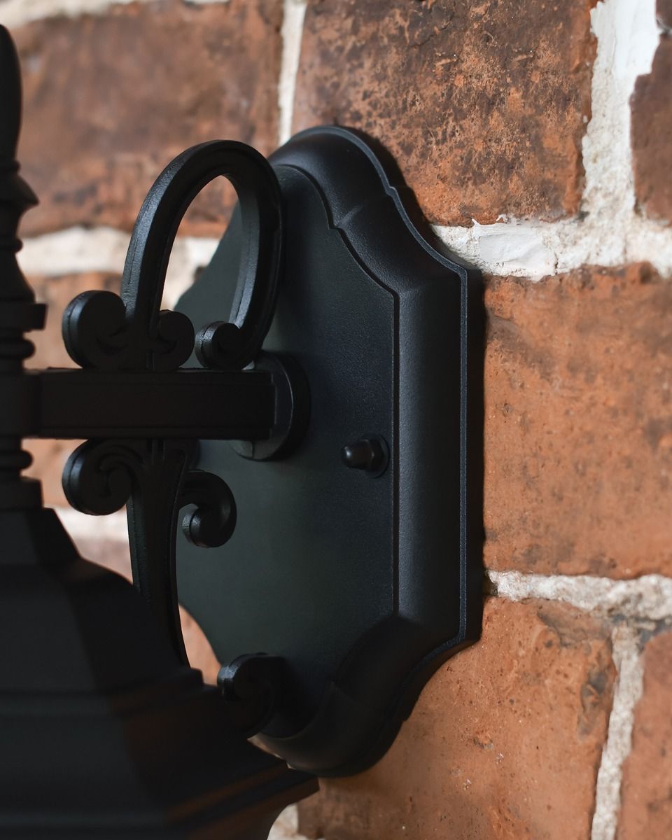 Close-up of the Fixing Plate Mounted on a Brick Wall