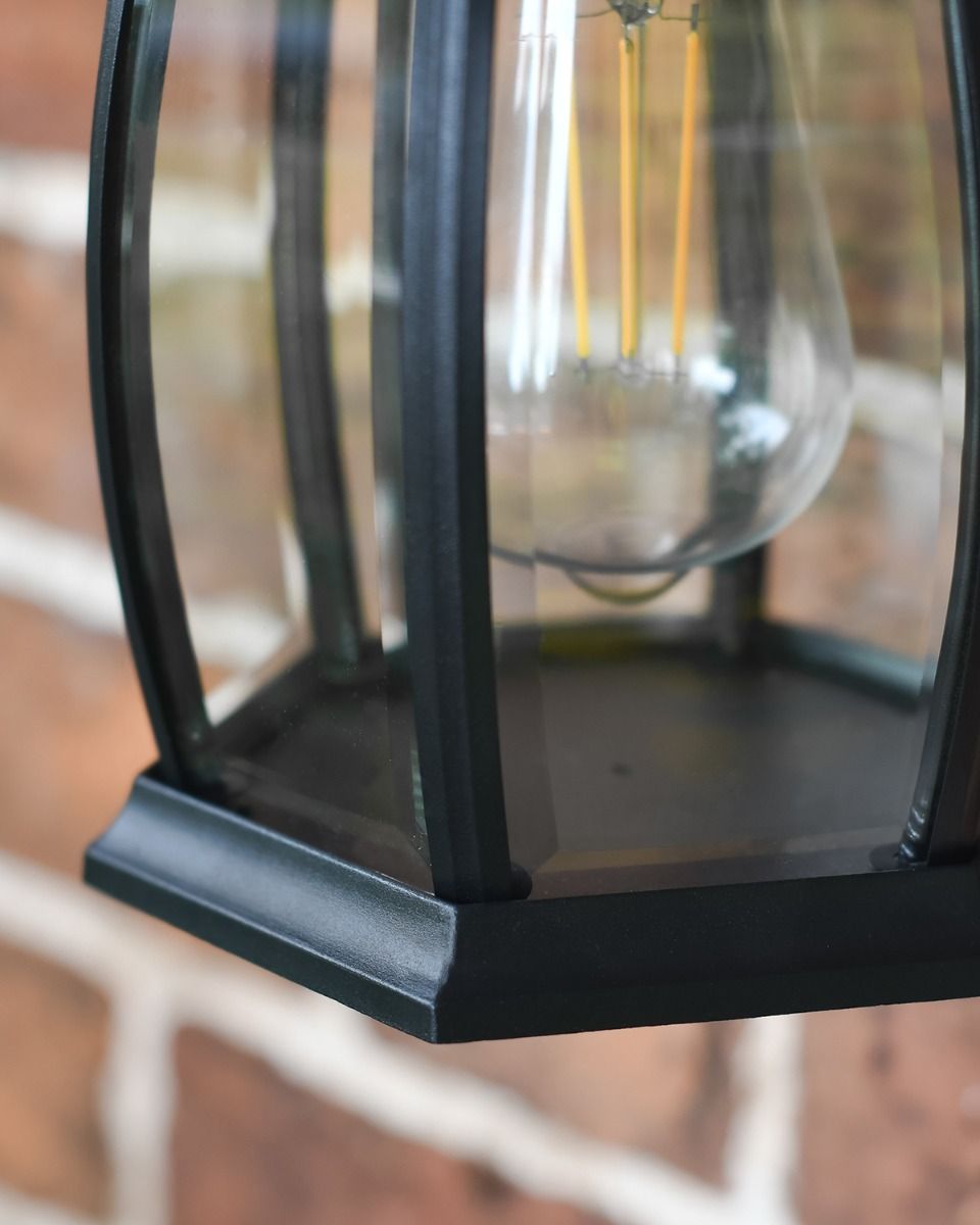 Close-up of the Glass in the "Hatton" Traditional Wall Light