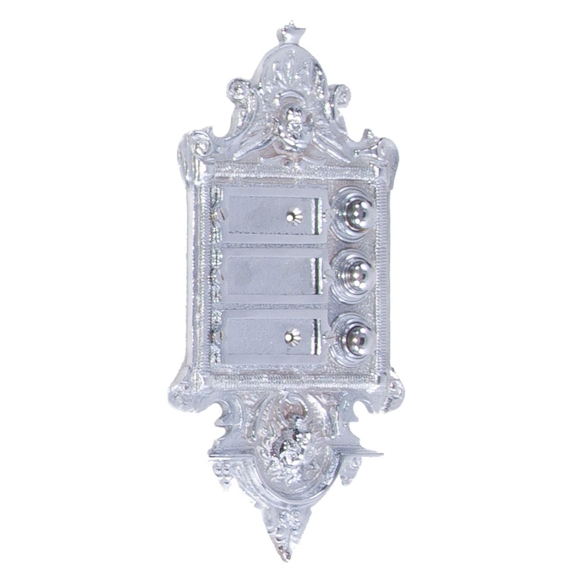 “Hazeldon Park" Bright Chrome Apartment Bell Push 