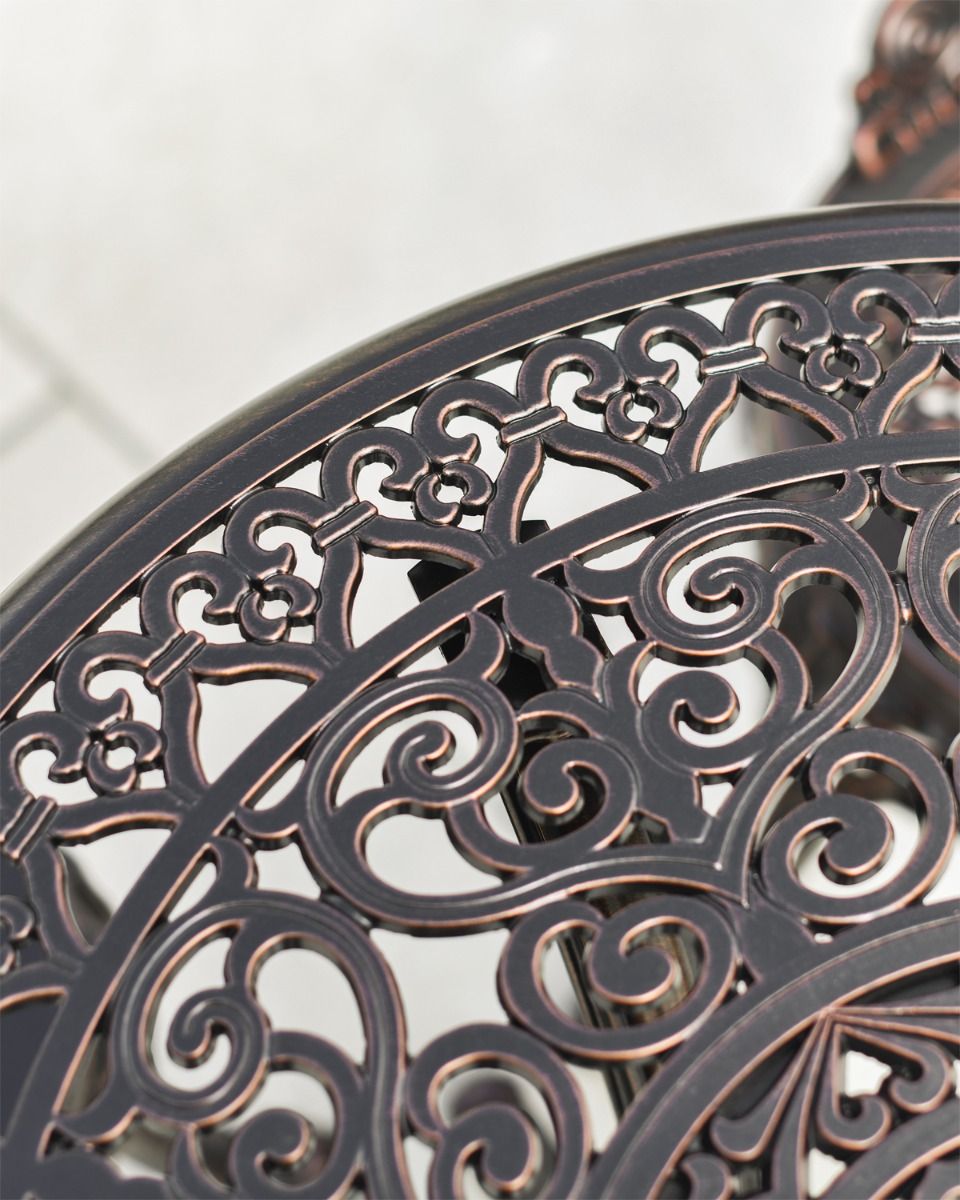 Heart and Scroll Design Garden Table