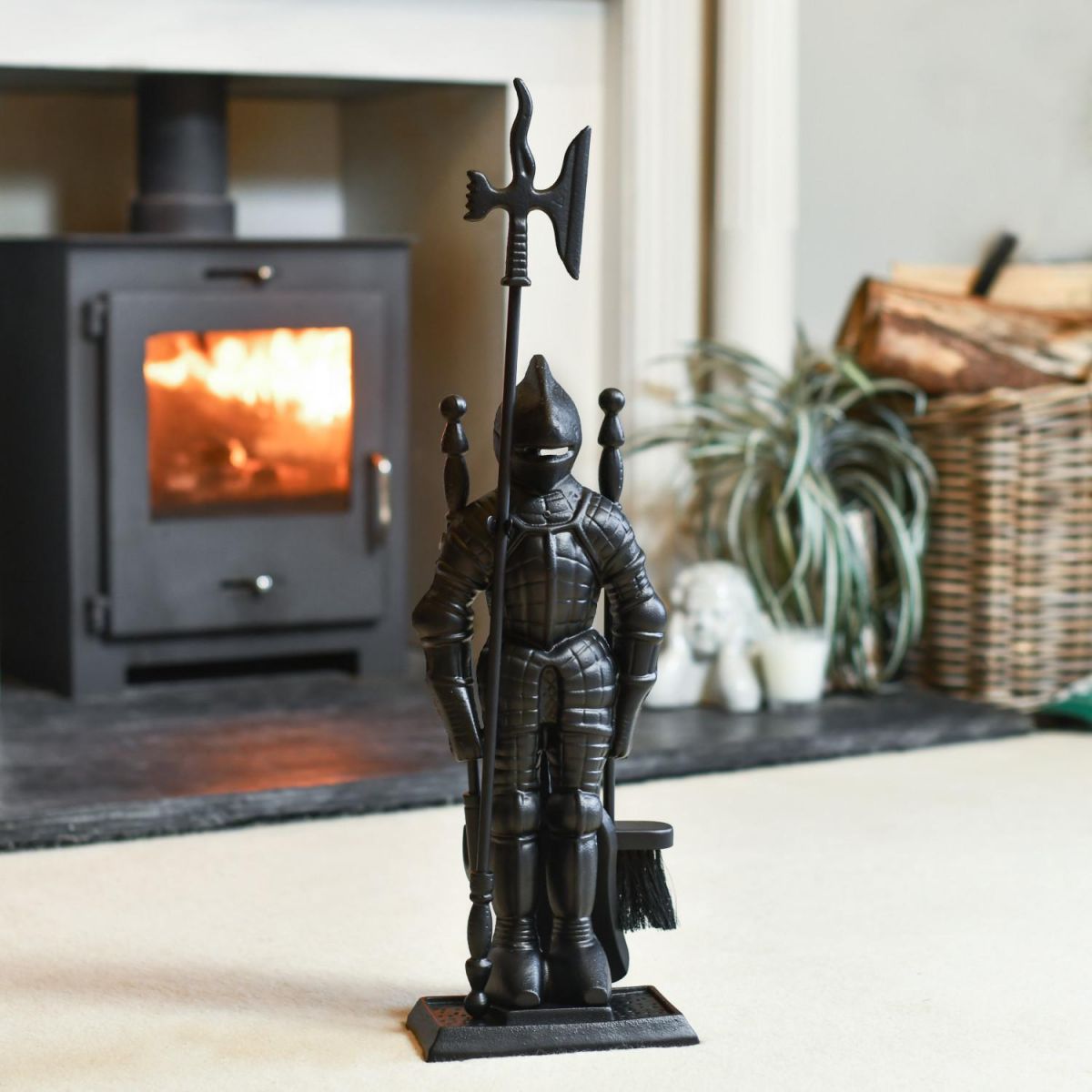 Heavy Duty Cast Iron "Black Knight" Companion Set In Situ