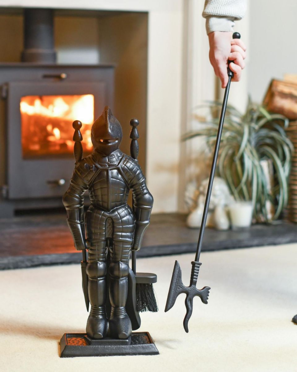 Scale Shot Of Heavy Duty Cast Iron "Black Knight" Companion Set