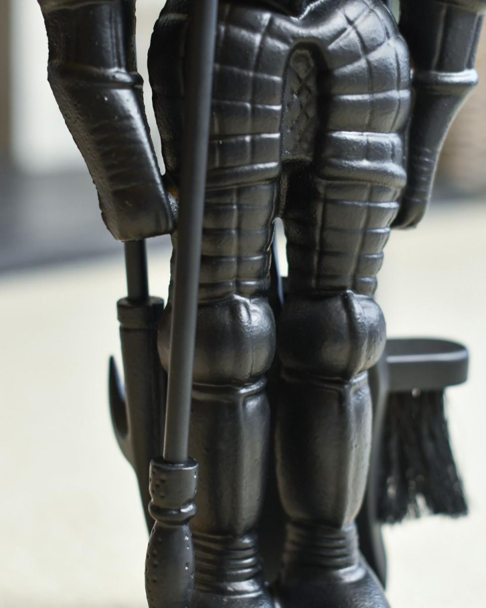 Close Up Of Heavy Duty Cast Iron "Black Knight" Companion Set