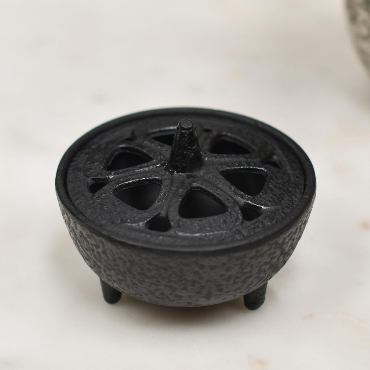 Heavy Duty Cast Iron Incense Burner in Black