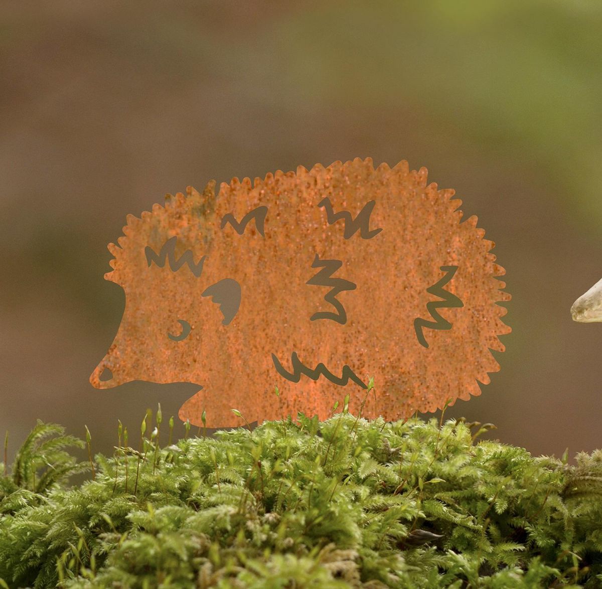 Hedgehog Iron Silhouette Facing Left in the Garden