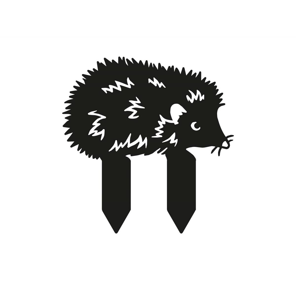 Hedgehog Iron Silhouette Facing Right in a Black Finish