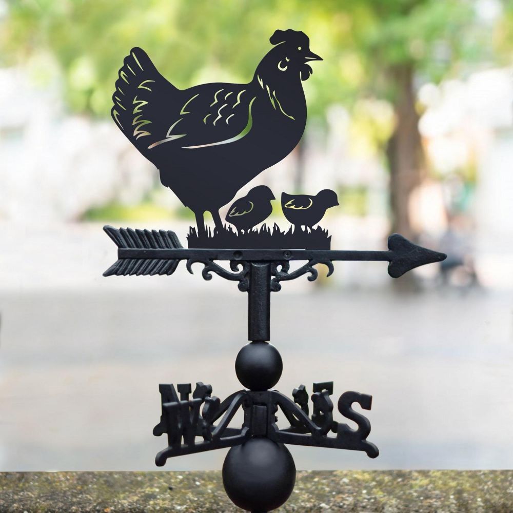 Hen and Chicks Miniature Weathervane