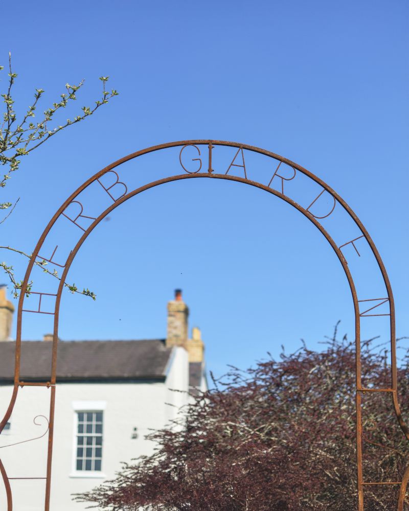 Close Up Of The "Herb Garden" Rustic Arch