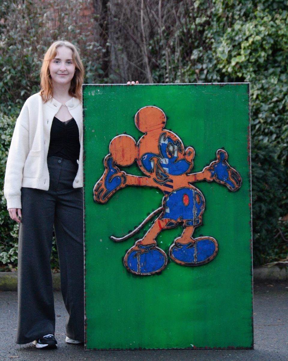 "Heritage Mouse" Oil Drum Scrap Metal Wall Art