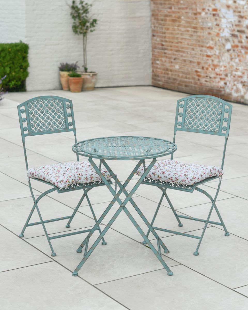 Heritage Teal "Greenbank" Two Seater Bistro Set