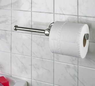 Double Button End Toilet Roll Holder