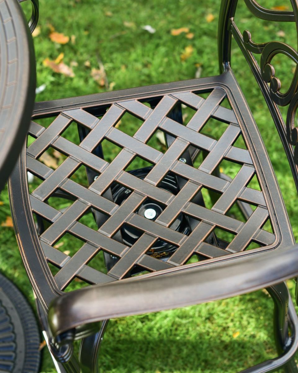 Close up of detailing on chair seat Close up of detailing on chair seat