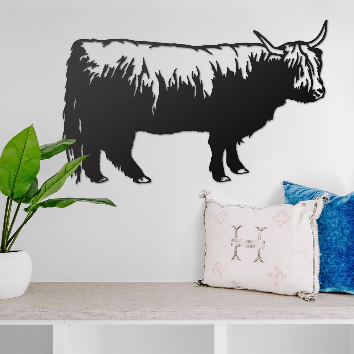 Highland Cow Wall Art in Situ Highland Cow Wall Art in Situ