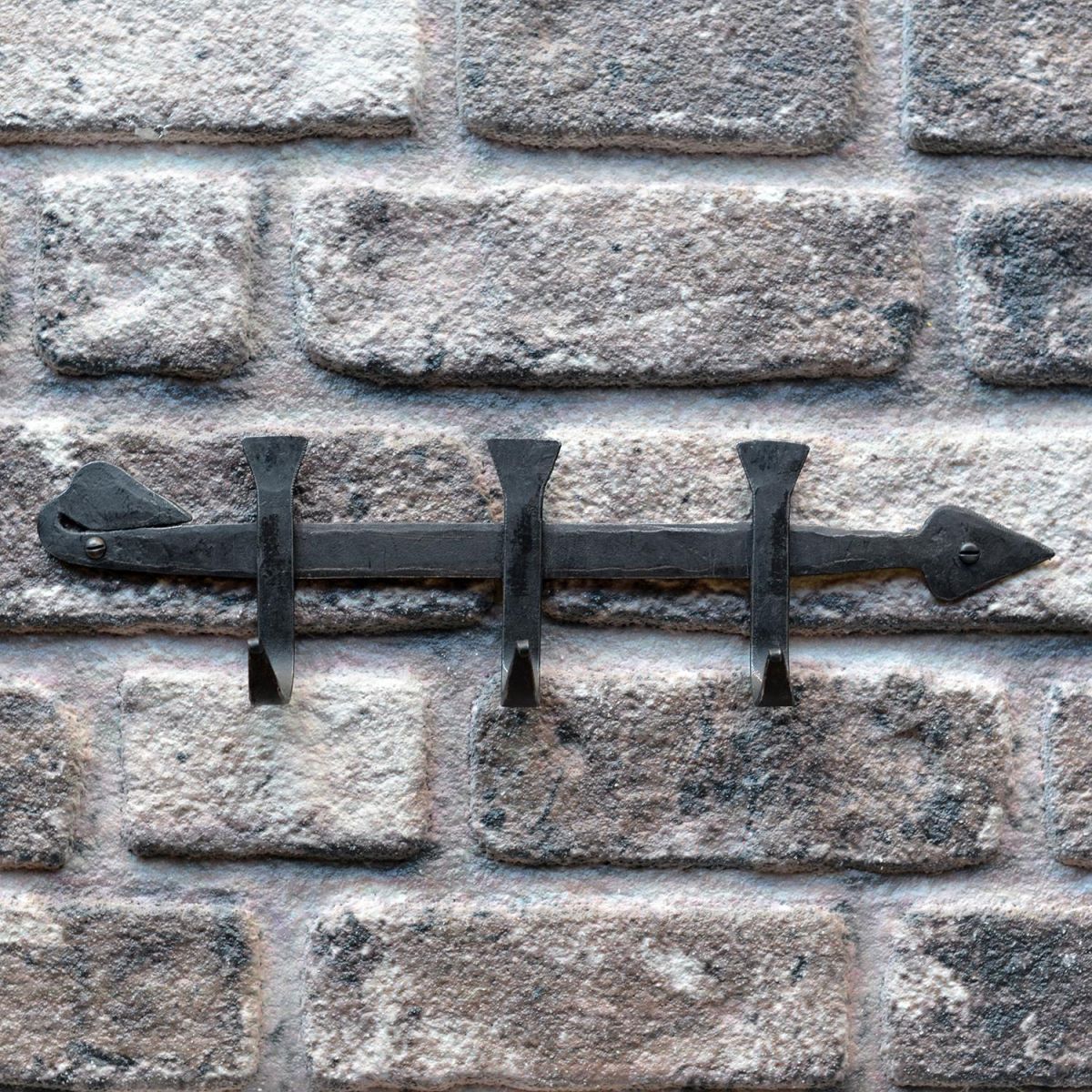 "Hornchurch" Hook Rail in Situ on a Brick Wall