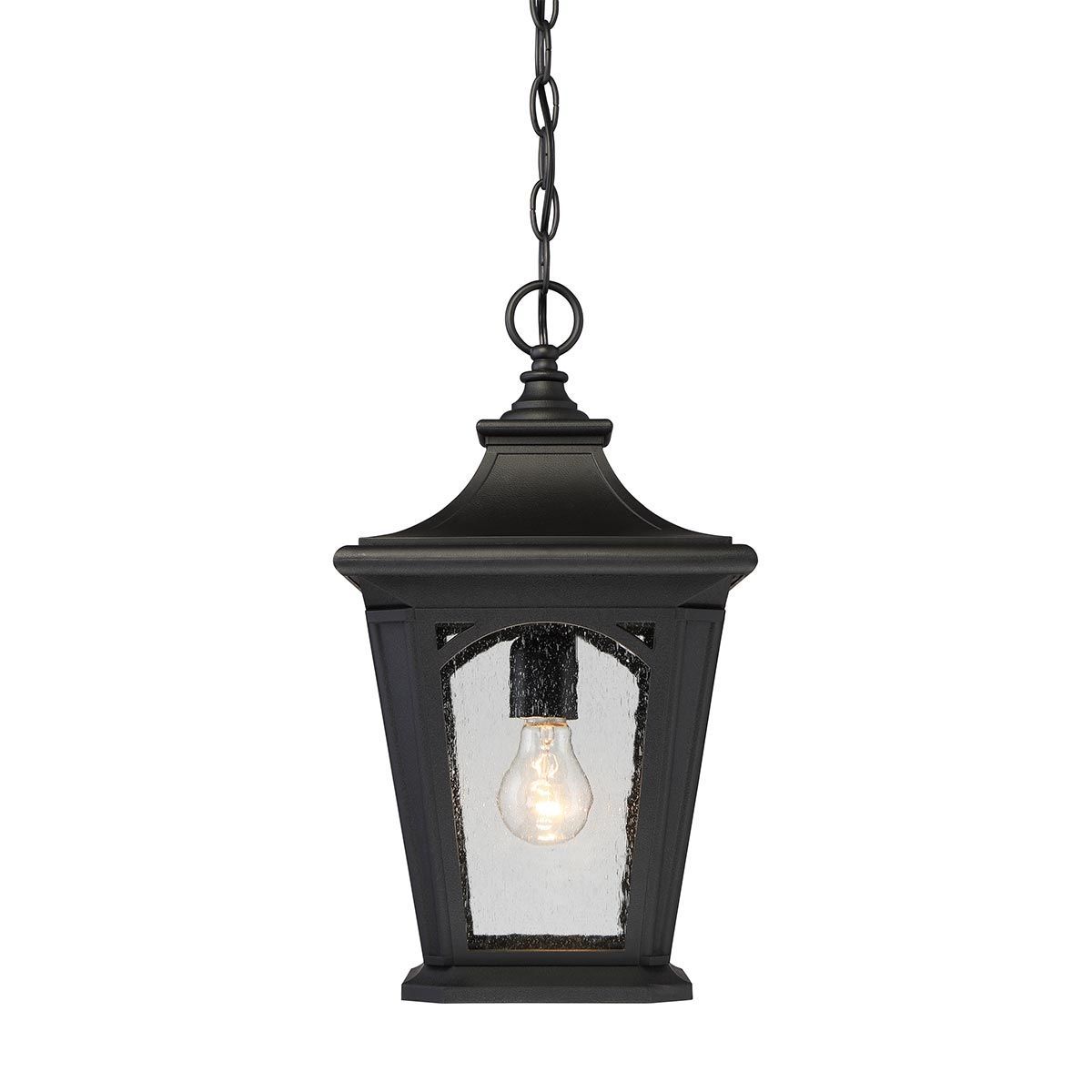 Holford Traditional Small Chain Lantern in Midnight Black Side View Holford Traditional Small Chain Lantern in Midnight Black Side View