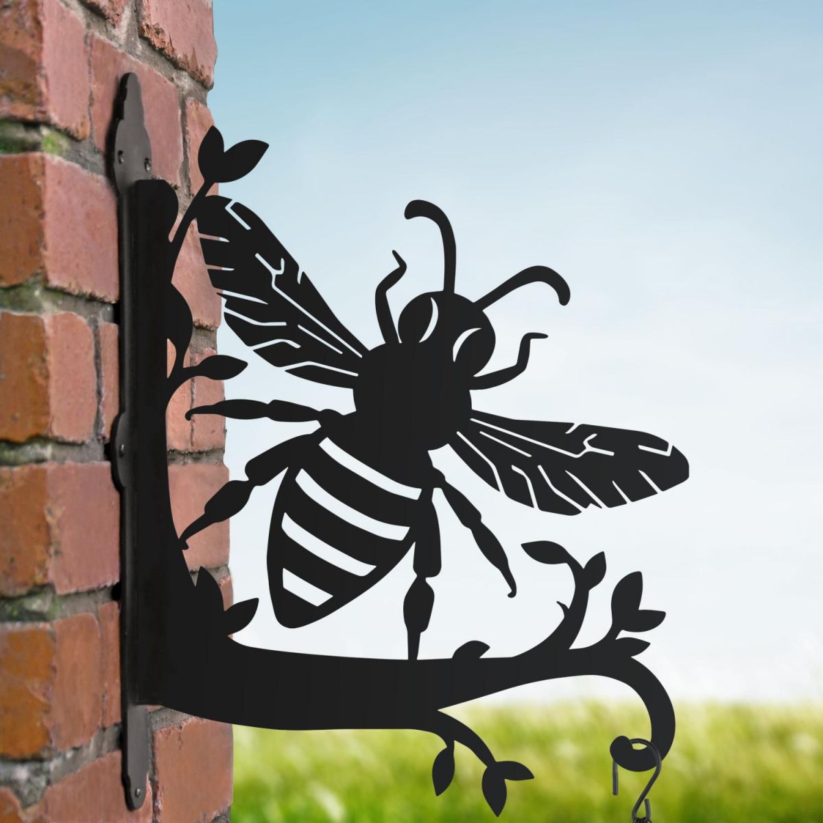 Honey Bee Hanging Basket Bracket in Situ