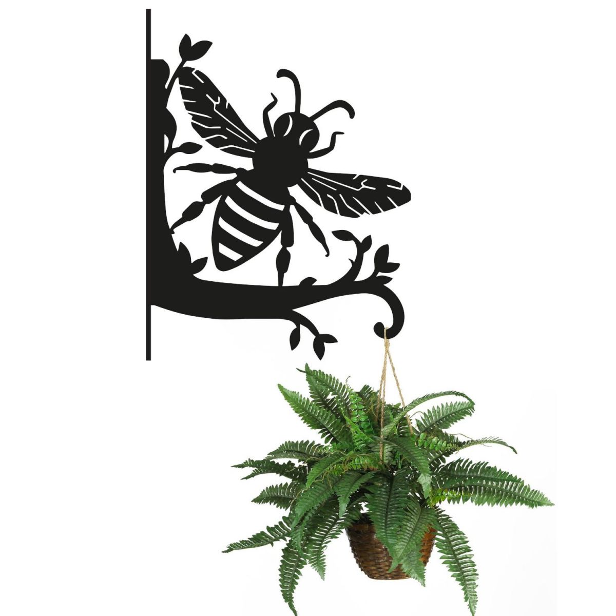 Honey Bee Hanging Basket Bracket with Planter