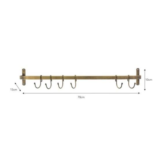 Industrial Steel Kitchen Hook Rack Measurements
