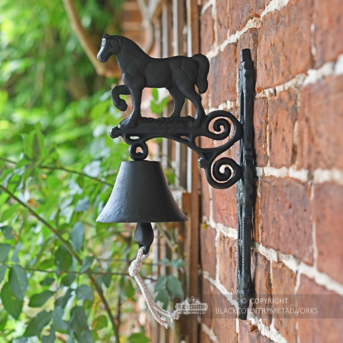 Cast Iron Garden Bell - Horse