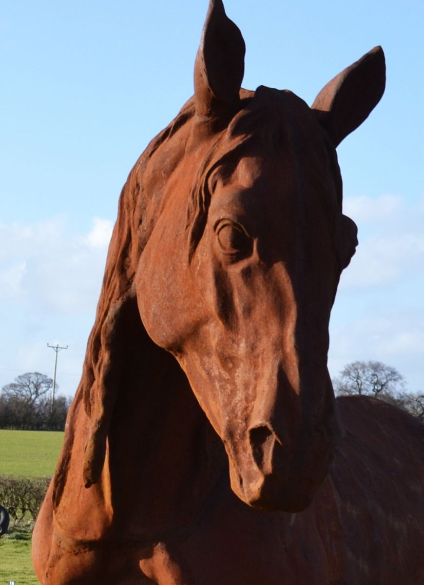 "Marenco Ranch" Lifesize Cast Iron Horse Sculpture