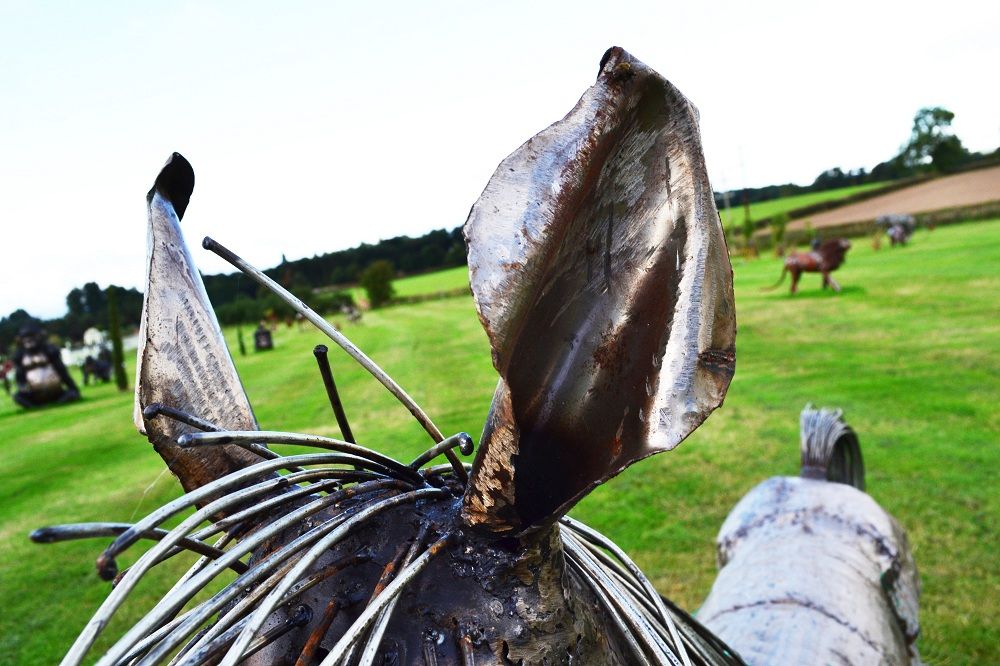 Hand Made Fabricated Steel Horse Sculpture