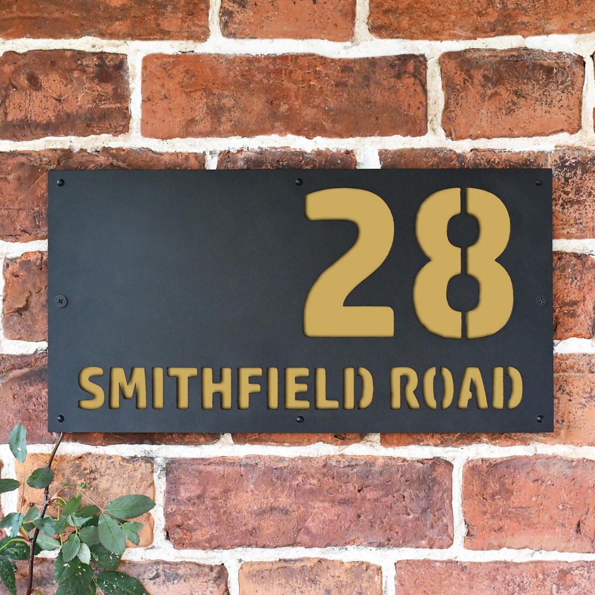"Smithfield" House Sign Finished in a Sand Yellow "Smithfield" House Sign Finished in a Sand Yellow