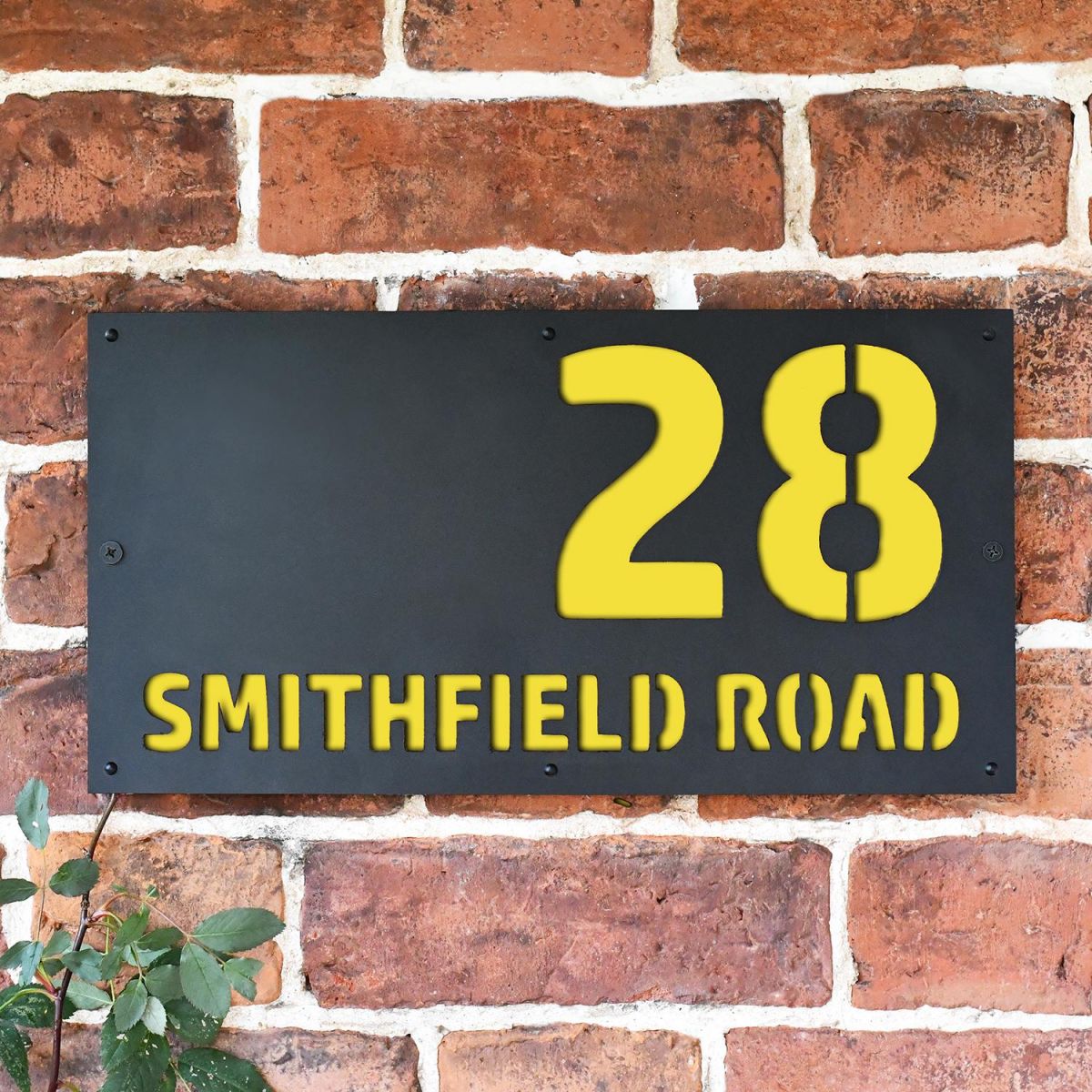 "Smithfield" House Sign Finished in a Zinc Yellow