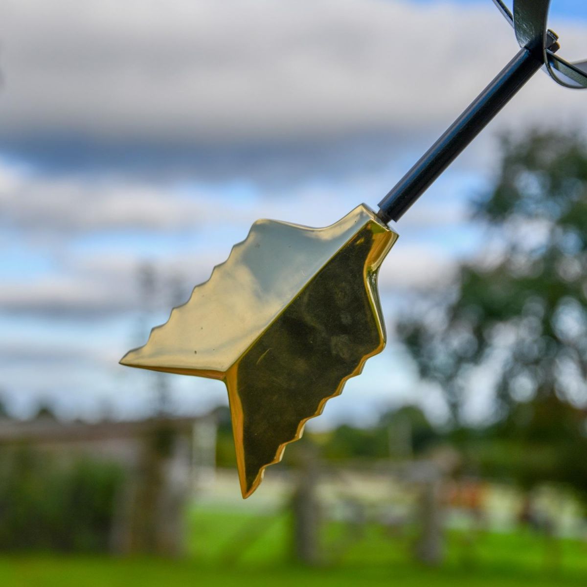 Close up of fletched arrow Close up of fletched arrow