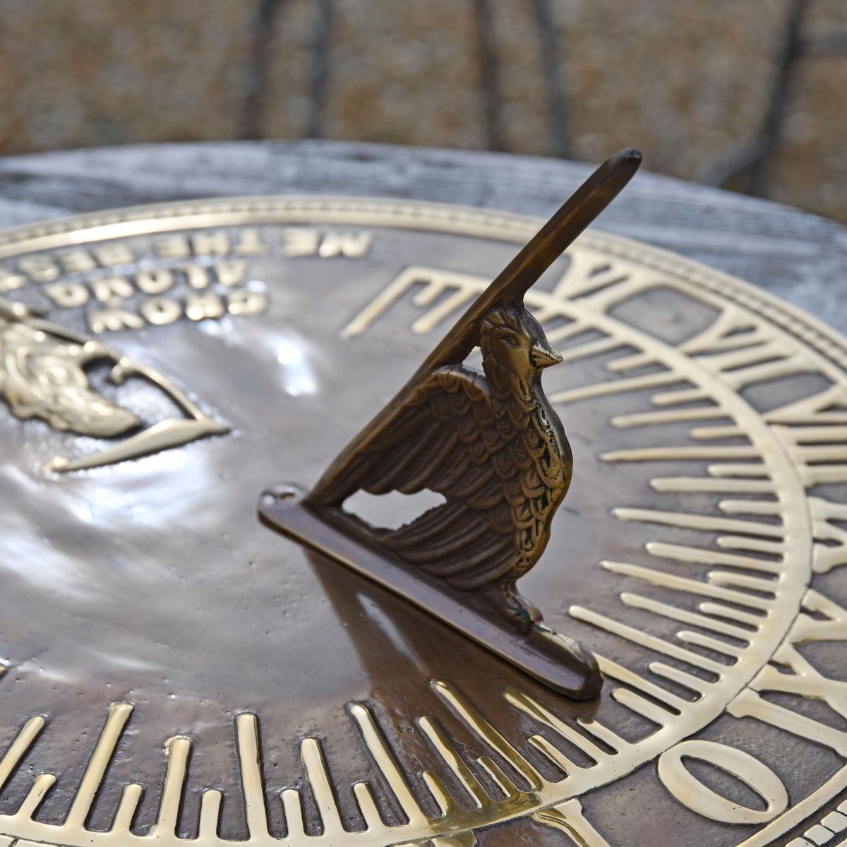 Old Father Time Sundial with bird gnomon