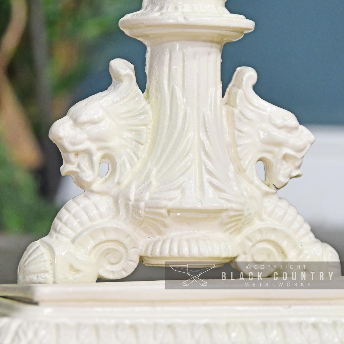 Close-up of the Ornate Detail on the Base of the Umbrella Stand