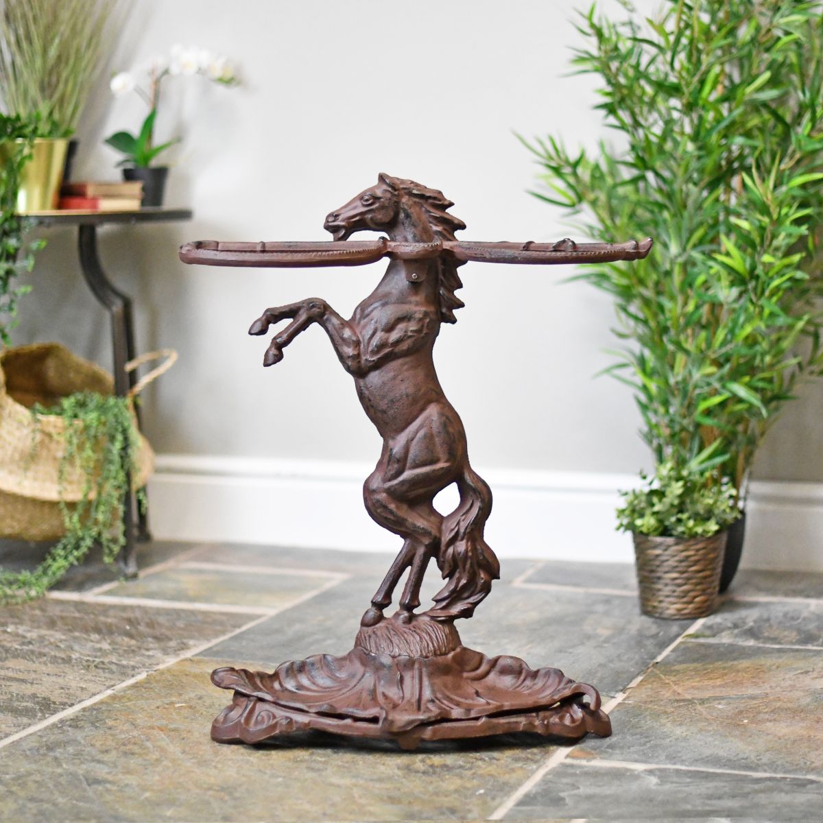 Interior Equestrian entrance way umbrella stand