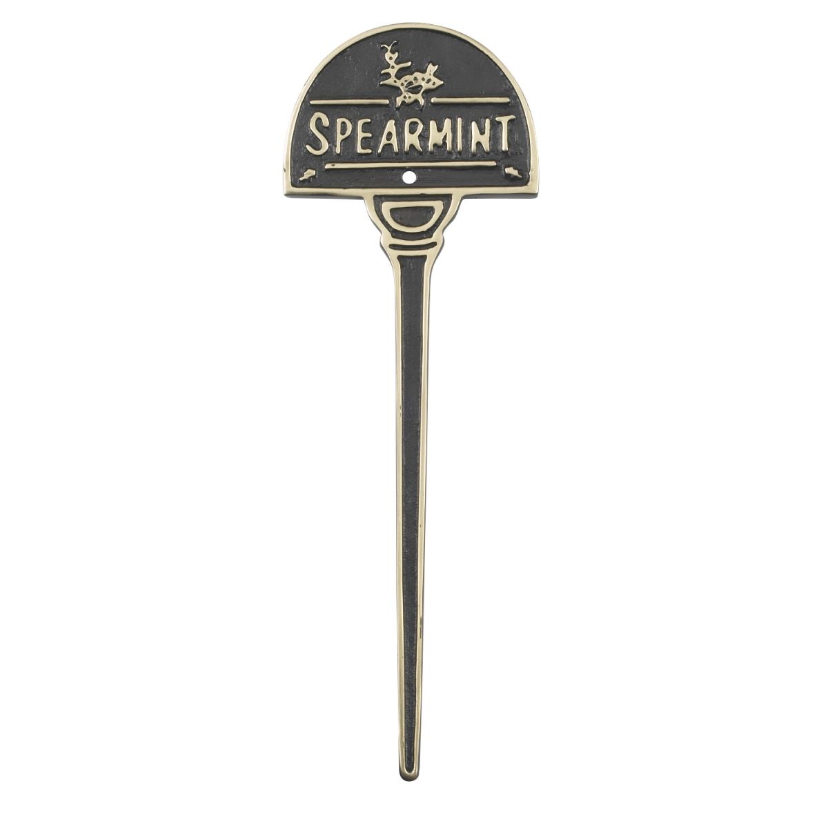 Solid Brass Spearmint Herb Label Solid Brass Spearmint Herb Label