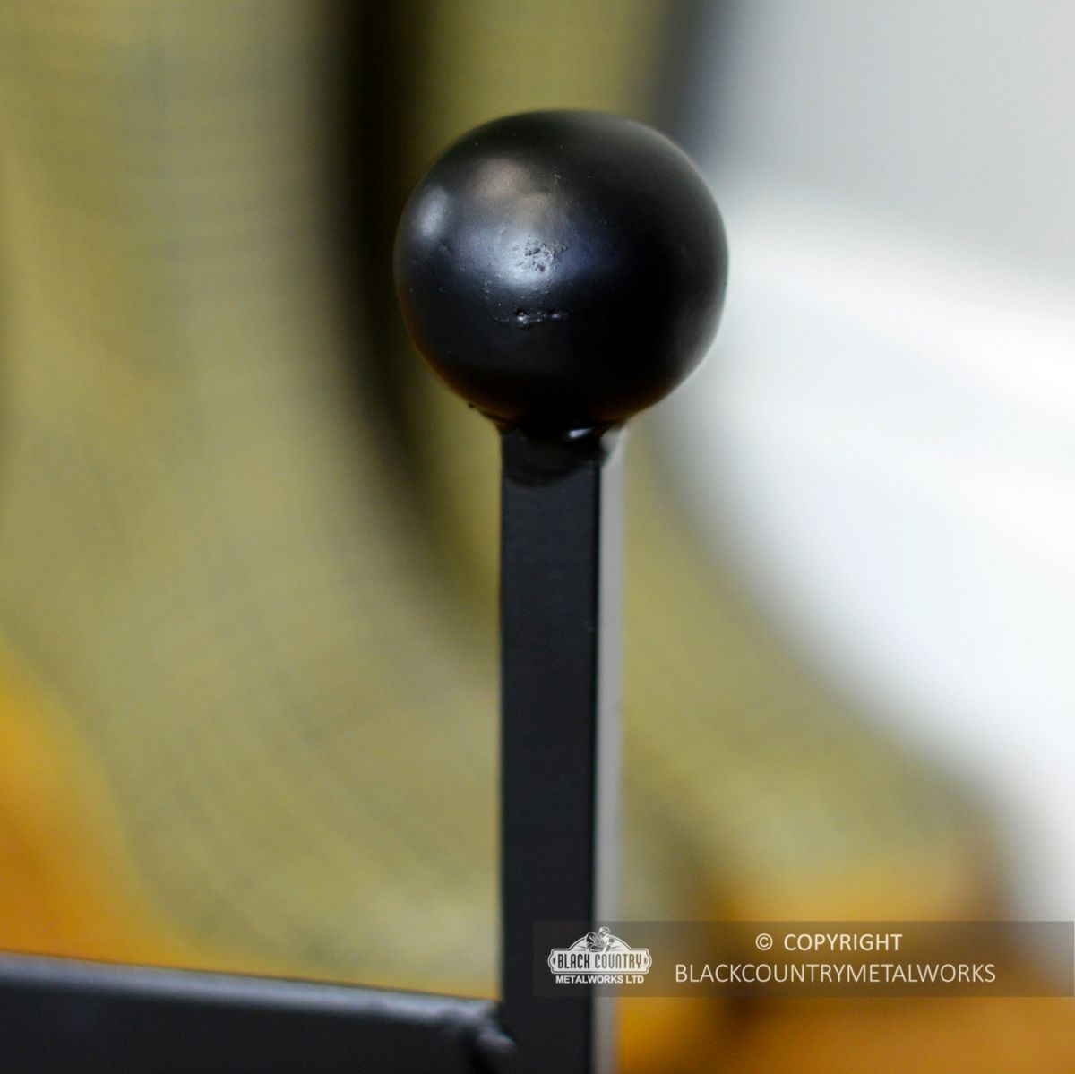 Close-up of the Ball Finial on the Top of the Boot Scraper