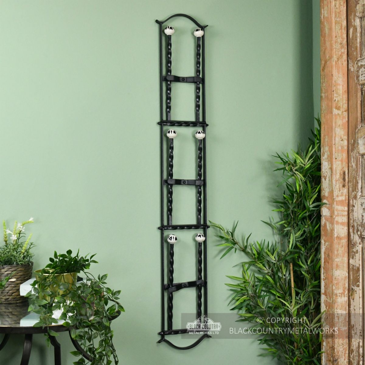"Chattlehurst" Black 3 Pair Wall Mounted Boot Rack