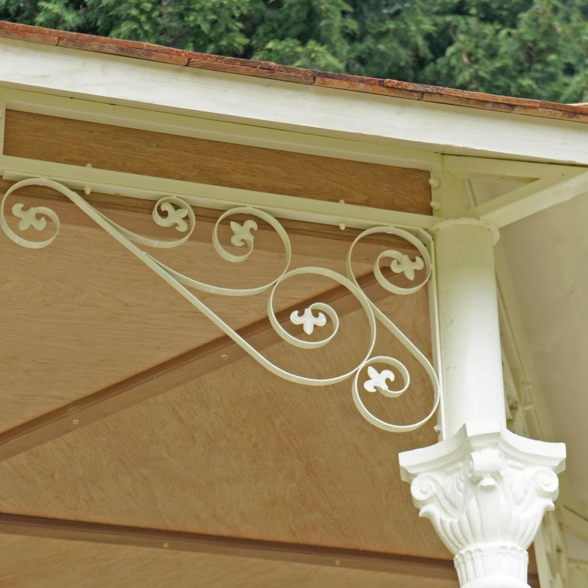 Close-up of the Wrought Iron Scroll Detail  Close-up of the Wrought Iron Scroll Detail