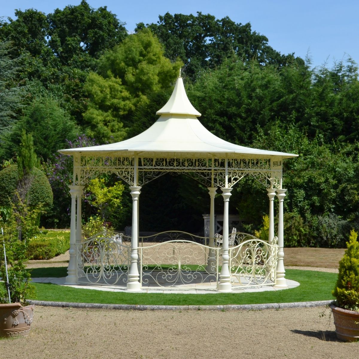 pavilion in landscape manor garden