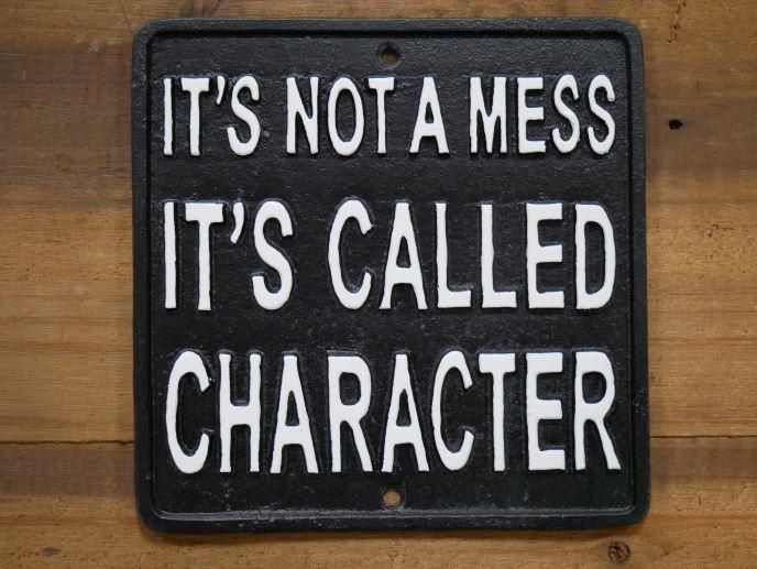 Humorous Interior Iron House Sign in Black